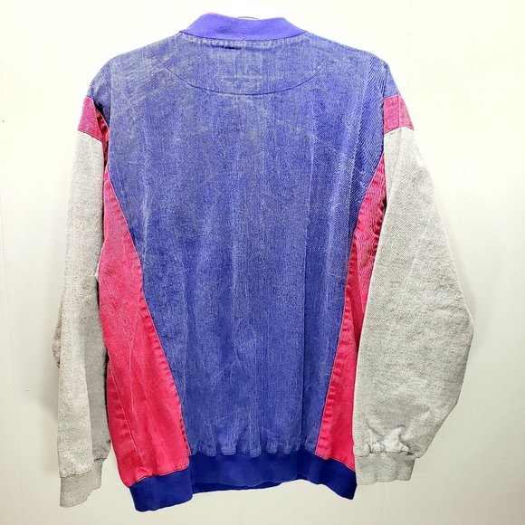 Vintage Multicolor Denim Pullover Jacket- Size L - Picture 10 of 11